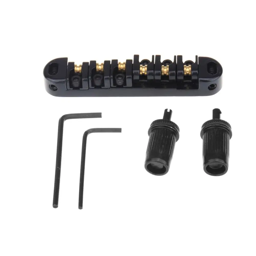 Musiclily Roller Tune-o-matic Bridge Locking Saddle for Les Paul Style Electric Guitar Black | Спорт и развлечения