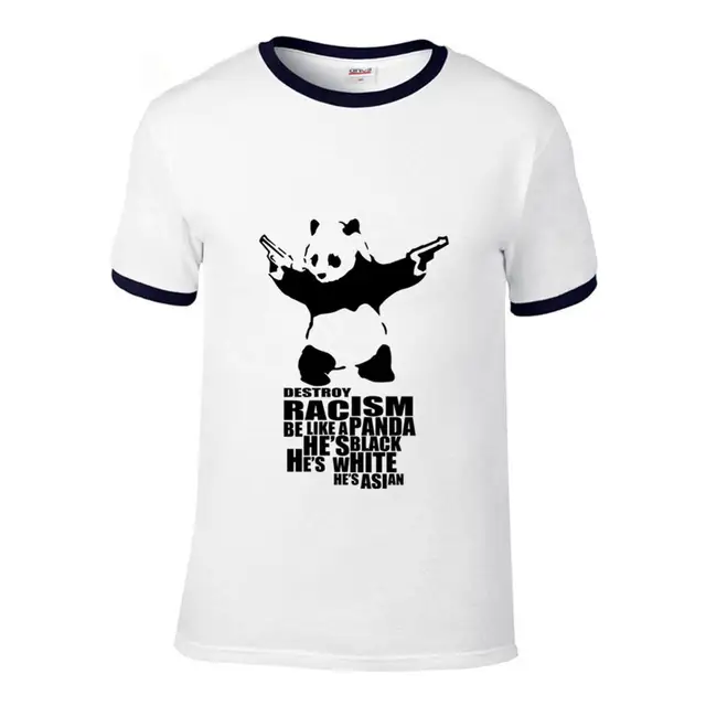 2019 Men S Tshirt Short Sleeve Men Anti Racism Panda Funny Internet Meme O Neck Tall T Shirt T Shirts Aliexpress