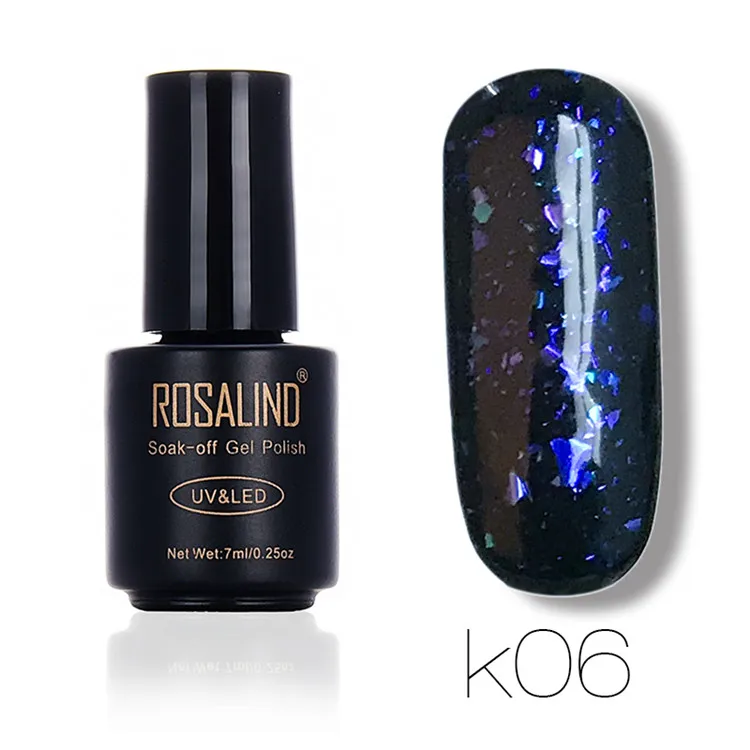 ROSALIND гель 1S 7 мл Блестящий Galaxy Гель-лак для ногтей цветной Блестящий Гель-лак УФ светодиодная лампа Блеск Полупостоянный дизайн ногтей - Цвет: RAK06