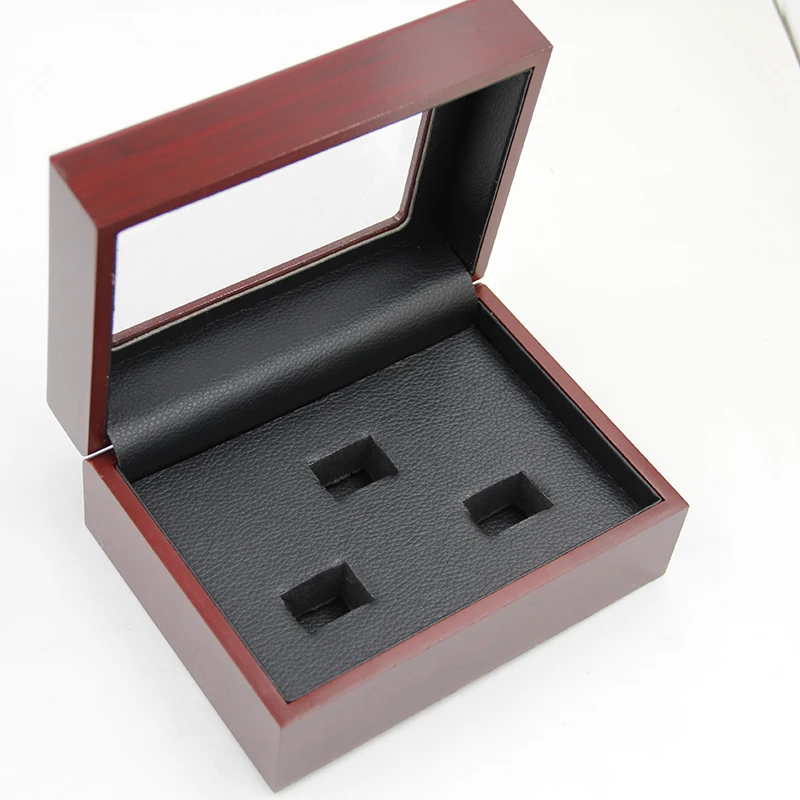 

customized 3 hole baseball football and basketball man championship ring display box for raiders