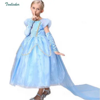 

Baby Girls New Summer Princess Elsa Dresses for Halloween Birthday Party Vestidos Menina Dress Christmas Elsa Cosplay Costume