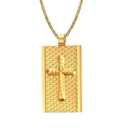Gold Cool design Stainless Steel Cross 