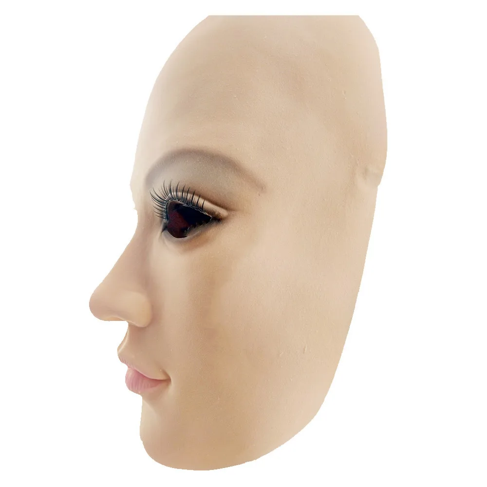 

Latex Female Real Mask CD Masks Sunscreen mask Disguise Prank Halloween makeup costume Realistic silicone cross-dresser dressing
