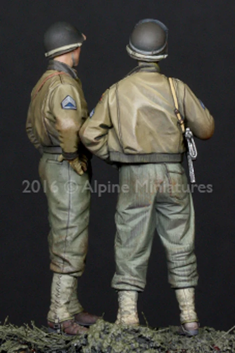 1/35 США 3 бронированный дивизион набор 2 фигурки полимерная модель солдата GK