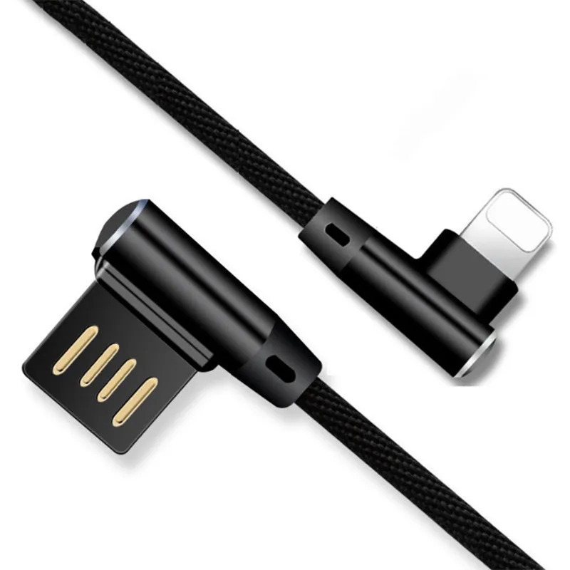 90 градусов локоть данных кабель Micro usb type C кабель для iPhone iPad зарядный кабель samsung USB C мобильного телефона зарядное устройство Шнур данных