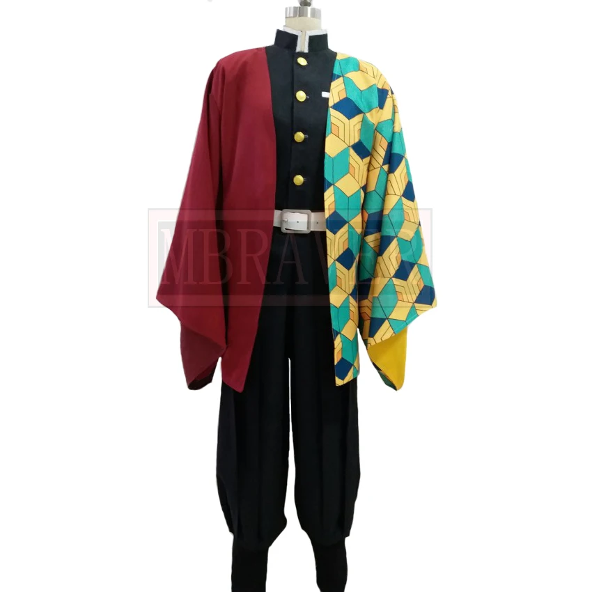 

Anime Demon Slayer Kimetsu no Yaiba Tanjiro Tomioka Giyuu Uniform Outfit Halloween Cosplay Costume Custom Made Any Size