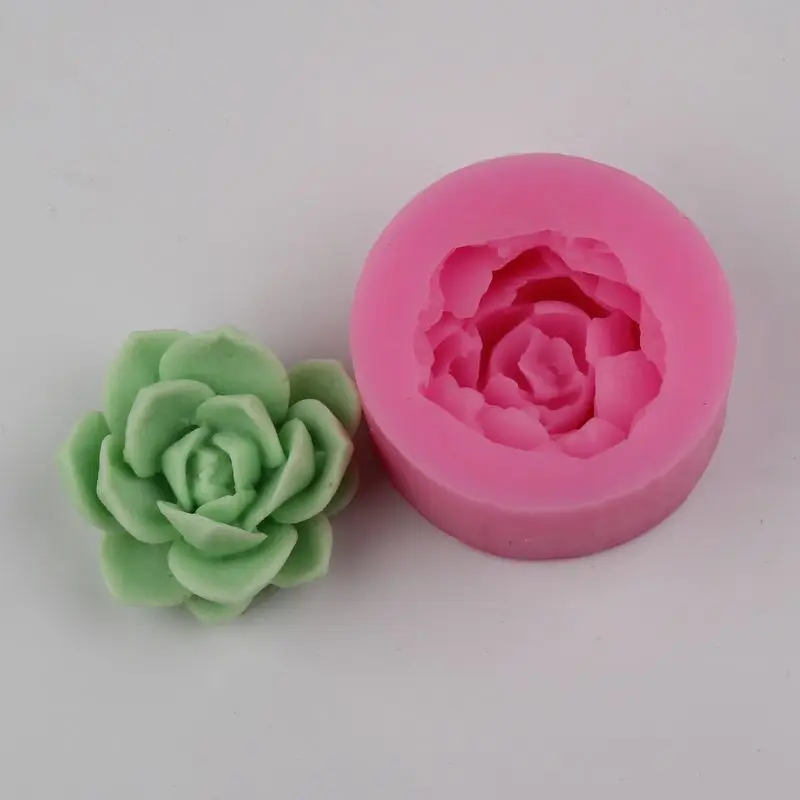 

High quality Silicone mould 3 fleshy green plant leaves Fondant cake Handmade soap mold resin clay craft DIY tools h602