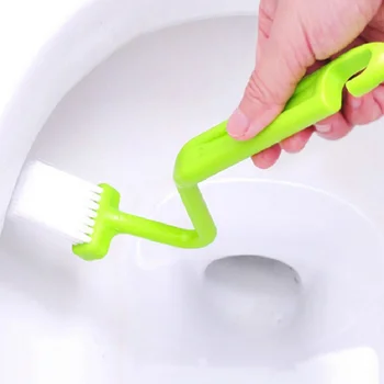

Practical V-shaped clean inside brush Side Corners Curved Scrubber slit toilet brushes for escova de limpeza