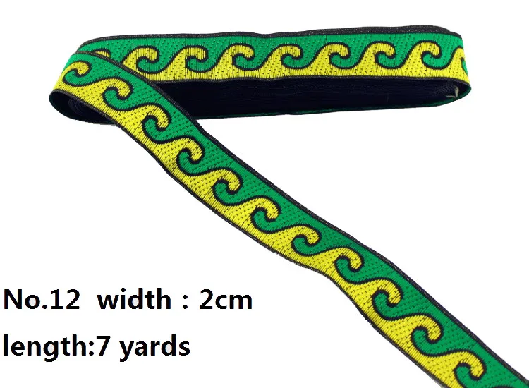7 ярдов/партия, Новое поступление, национальная лента для одежды, костюм, кружевная ткань, ручная работа, шитье, свадебный аксессуар для украшения, кружевная лента - Цвет: No.12