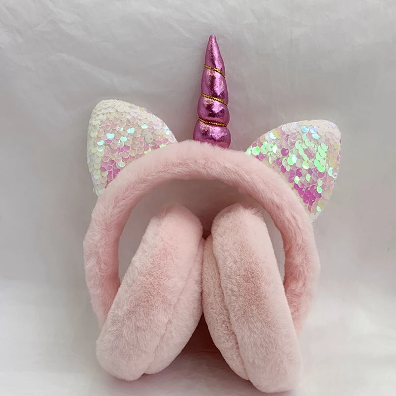 Kids Unicorns Headphones For Mobile Phone MP3 PC Tablet Plush Headset Warm Music Earphone for Kids Adults 3 5mm Wired Headphone