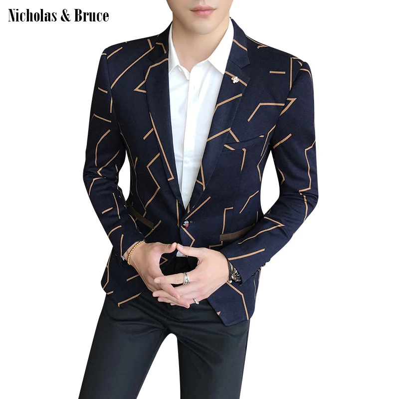 N &amp B пиджак 2019 мужской формальный черный блейзер s Frock пальто Свадебный Slim Fit