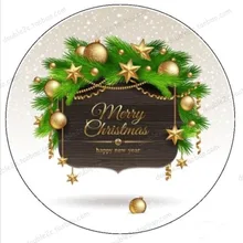 Счастливого Рождества съедобная бумага для украшения торта, вафельная съедобная переводная бумага, счастливый Рождественский съедобный пирог украшения