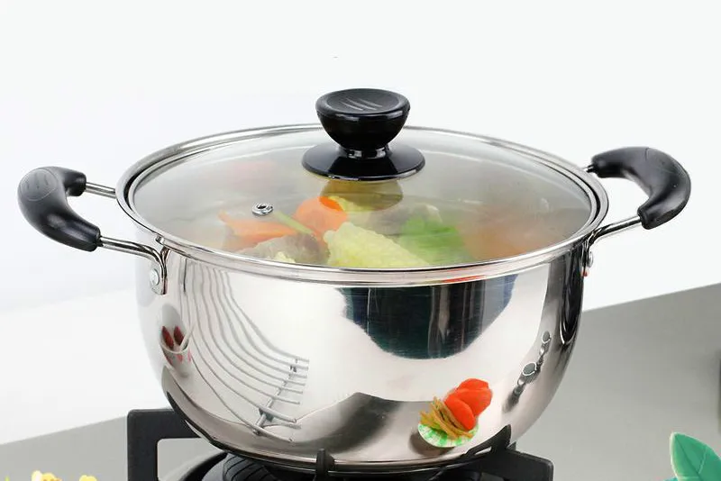 Household Stainless Steel Thicken Pot Non stick Double Ears Small