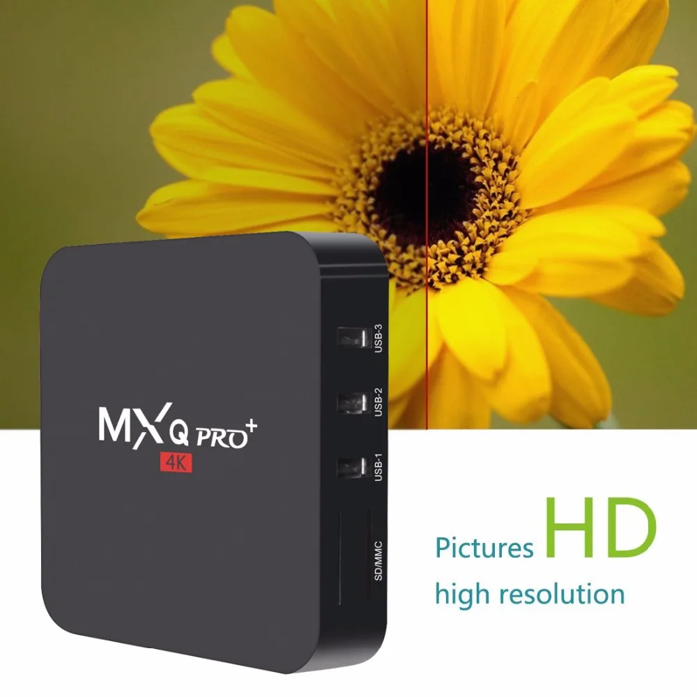 

M-x-q Pro+ S905X Set Top Box Android 7.1.2 2GB/16GB Quad-core WiFi Support 4K Media Player HDMI 2.0