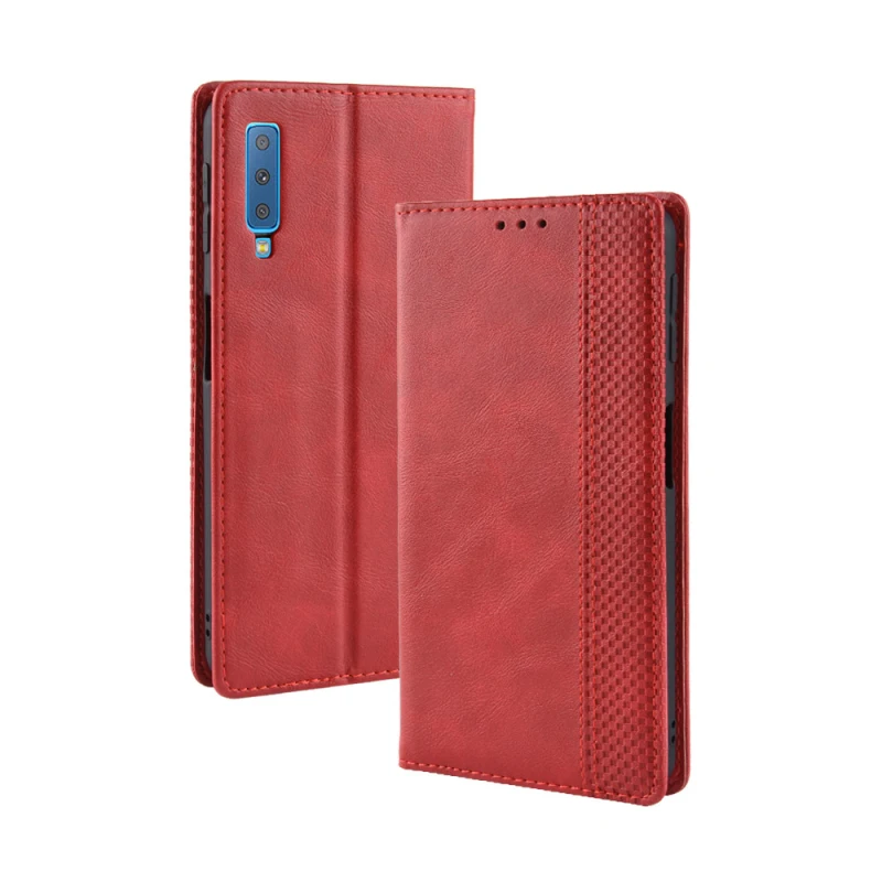 Samsung Galaxy A7 2018 A750 Retro leather flip case_9