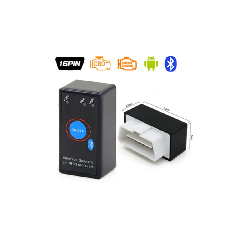 Мини V 2,1 ELM327 OBD2 Bluetooth адаптер ELM 327 V2.1 V1.5 OBD2 OBDII сканер диагностический инструмент сканер автомобильный код считыватель OBDII ELM327 - Цвет: ELM327 with Switch 1