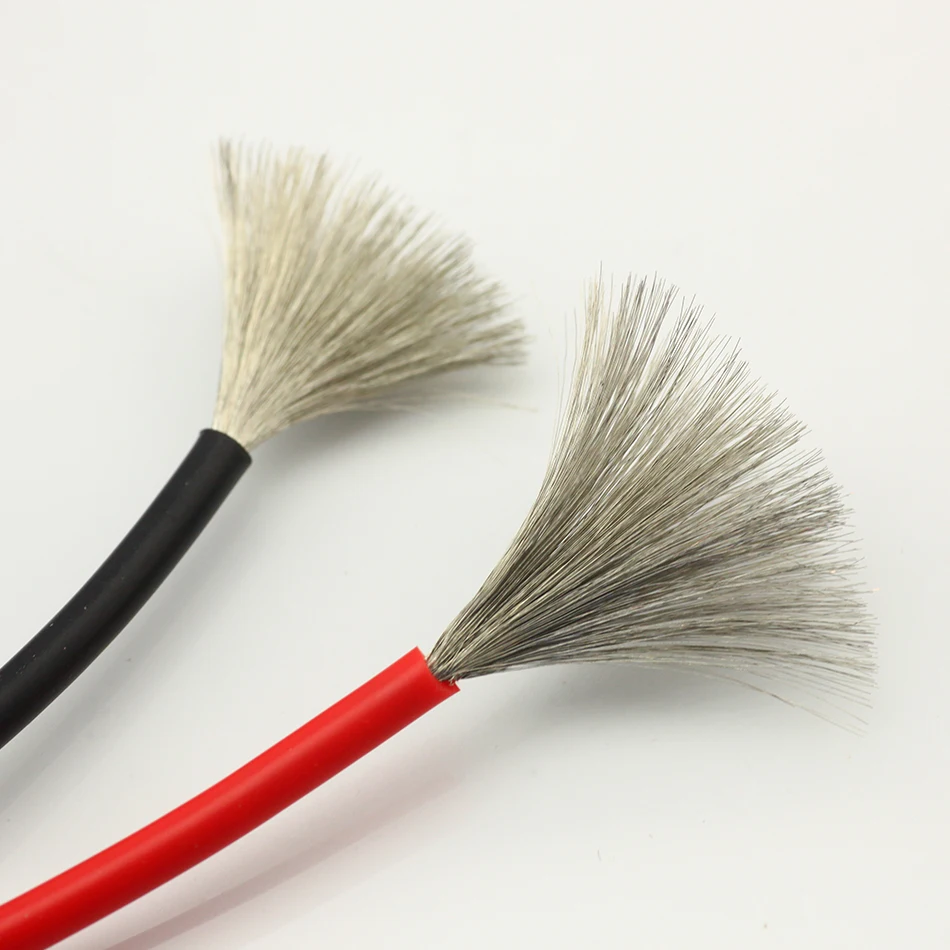 1 м AWG 8 10 12 14 16 18 20 22 24 26 28 30AWG гибкий силиконовый Твердый электронный провод луженая