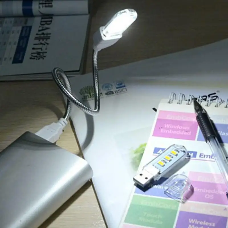 

For PC Laptops Computer Mobile Power Charger portable Reading Night Bulb USB 3 LEDs Book light 5730 Camping lamp