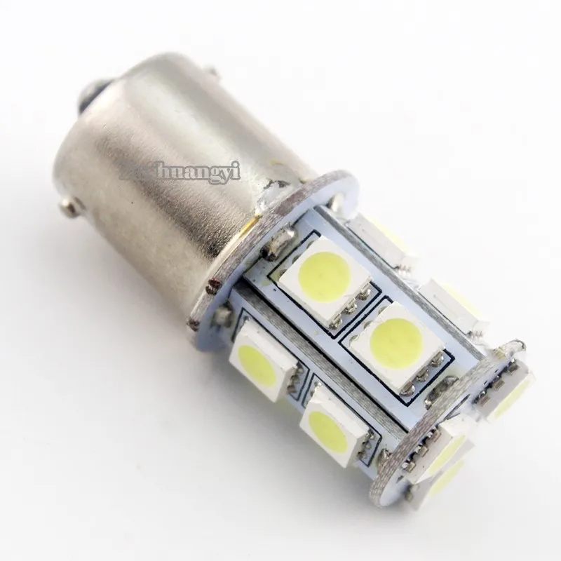 100 шт. 1157 P21/5 Вт S25 BAY15D 1157 стробоскоп мигающий 3 Вт 13SMD 5050 светодиодный лампочка автомобильный стоп-светильник DRL белый красный