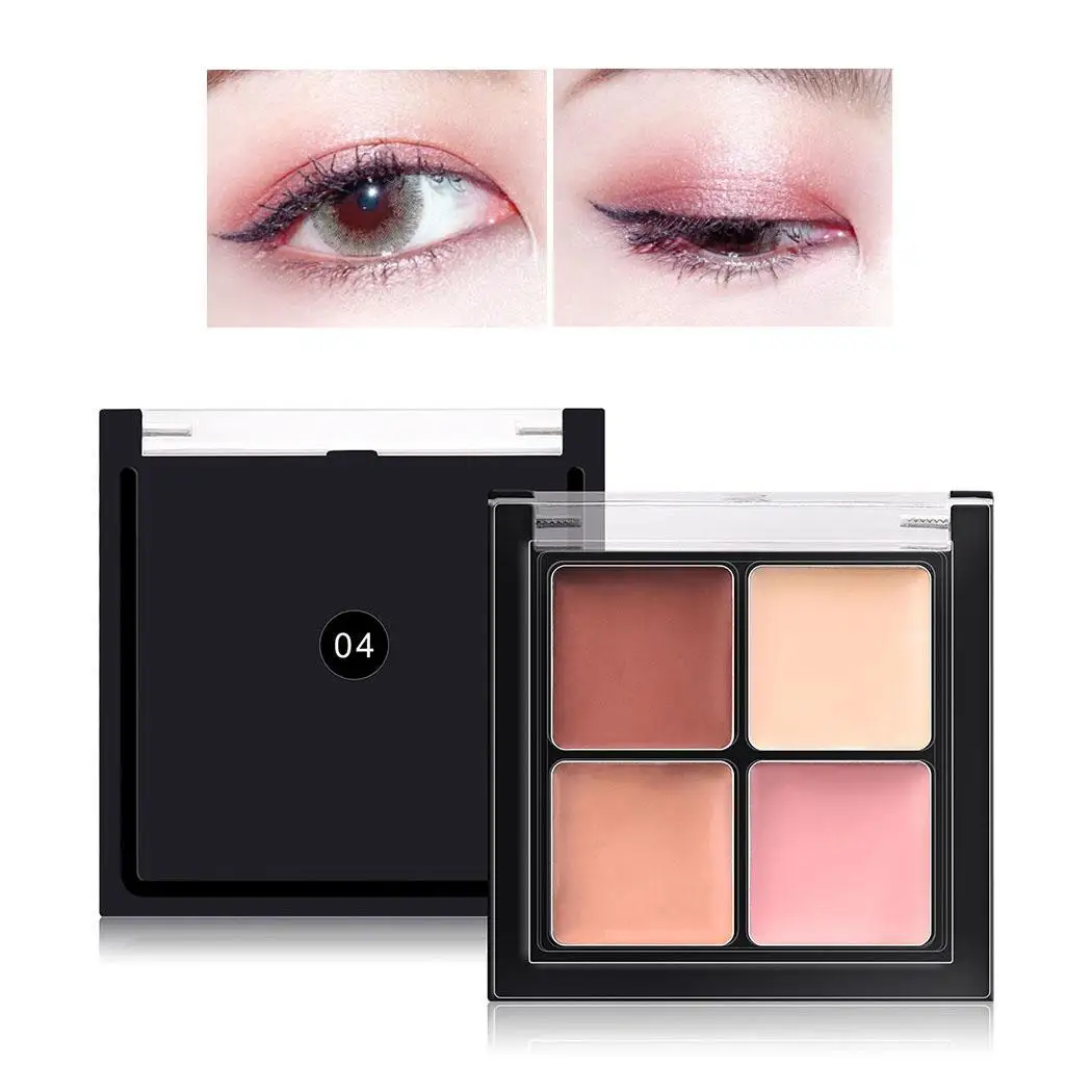 Новый бренд макияж Shimmer Eye Shadow Palette 4 цвета Минералы порошок косметические