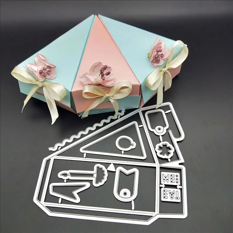 Large Size Metal Cutting Dies Candy Gift Wedding Box  For Scrapbooking Embossing