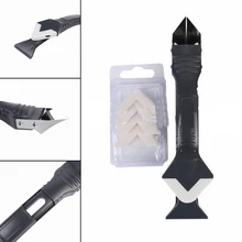 Kit d'outils pour calfeutrage spatule | 3 en 1 scellant racloir d'angle, Kit d'outils pour calfeutrage, dissolvant spatule ciment nettoyeur de vitres de cuisine nouveau