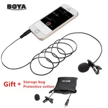 BOYA BY-LM10 смартфон всенаправленная нагрудная гарнитура с микрофоном для телефона аудио видео Запись для iPhone 6 6s 5 Sumsang S6 S5 S4 htc
