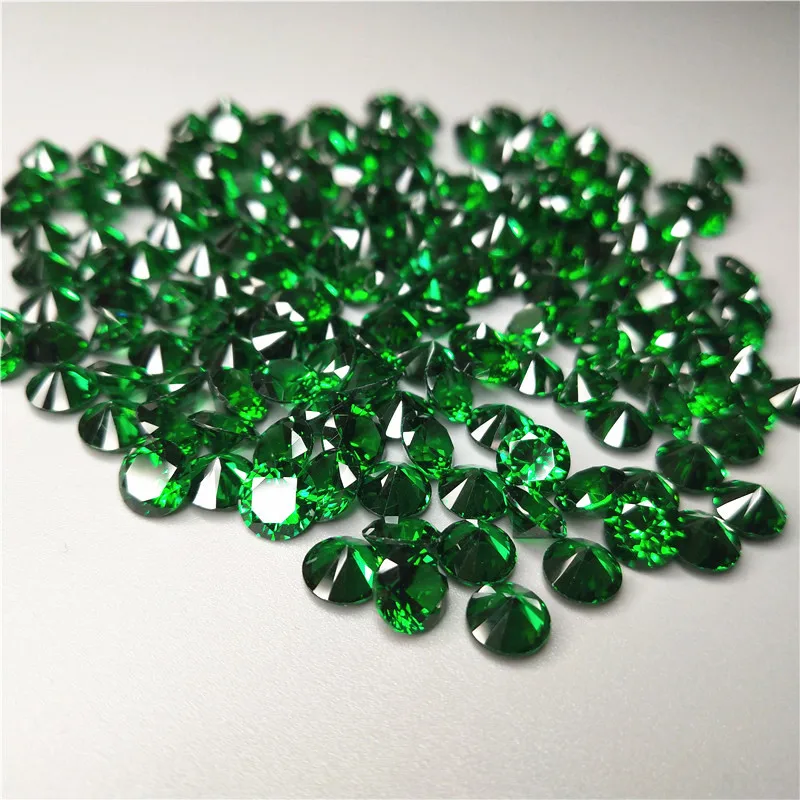 

1mm-10mm green cz & nano gemstone blue color cz nano stone wholesale price