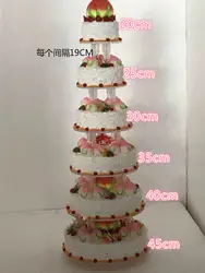 6 яруса торта стенд-свадьбы центральным-свадебный торт кристалла дисплей-Свадебные украшения поставка партии