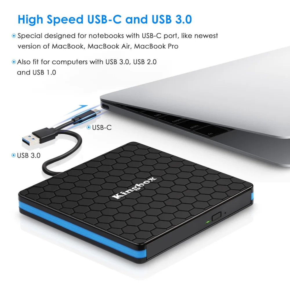 

Leelbox 2019 External Combo Optical Drives DVD/CD Player Computer PC CD-RW Burner Writer Recorder Portatil for Laptop Windows 7/