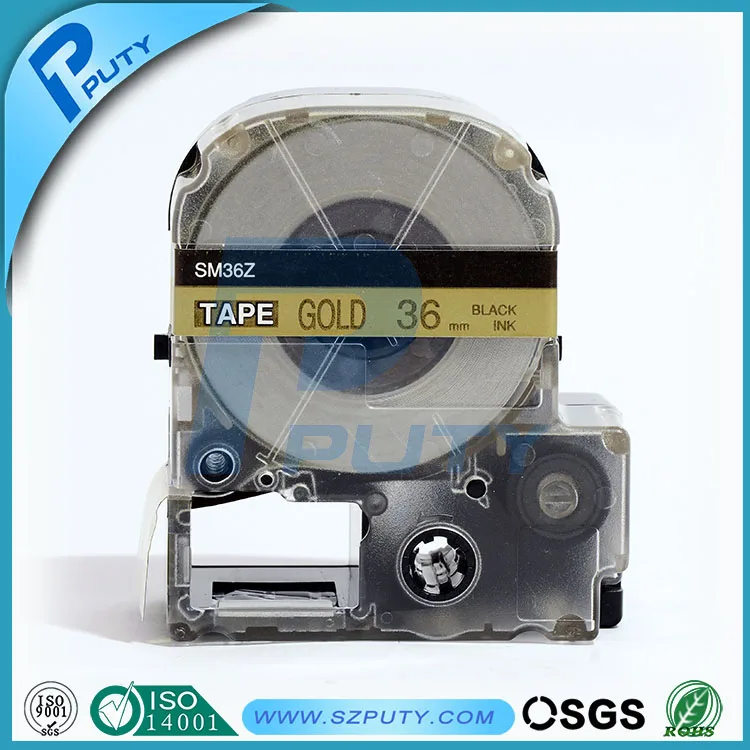 

compatible Black on Gold SM36Z 36mm label tapes for label printers