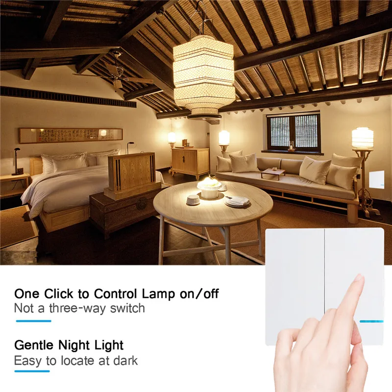 

Remote Lamp LED 3-Gang 220v Switches Switch Push Button Switch Waterproof Wireless