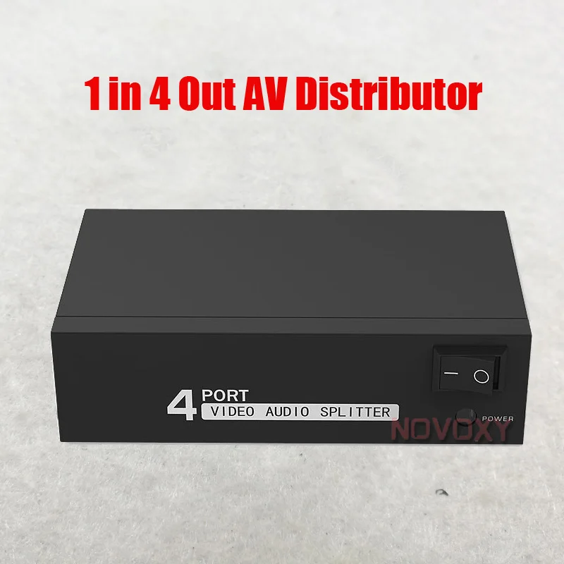 av-сплиттер DVD HDTV RCA Блок видеосплиттера от 1 до 4 выход 3 RCA дистрибьютор 1 в 4 RCA Аудио Видео AV адаптер