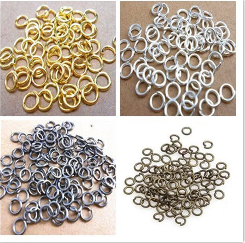 

High quality 300pcs/lot 6mm Jump Rings Open Connectors Beads For DIY Jewelry Findings