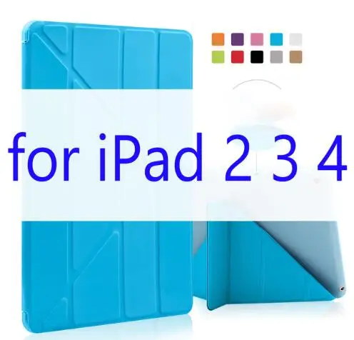 Для iPad 2/3/4 флип-чехол для iPad Mini 3 2 1 чехол s силиконовый мягкий задний многоразовый чехол из искусственной кожи Smart Cover для iPad Mini 4 Coque - Цвет: For iPad 2 3 4