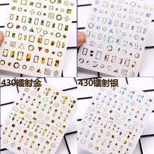 1 лист, украшение для ногтей, 3D стикер, мигающий лазер, стикер для ногтей, звезда, луна, буквы, s украшения, инструмент для дизайна ногтей, аксессуары для маникюра