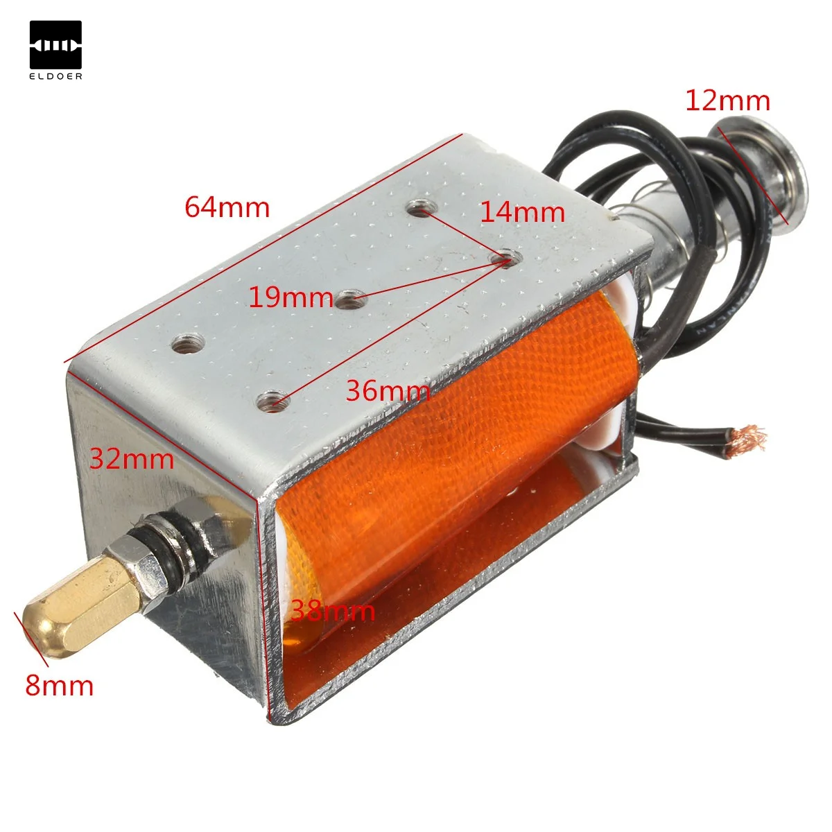 Удобный 35 мм длинноходный push-pull соленоида DC12v Малый электромагнитные Электрический магнит прочный в использовании