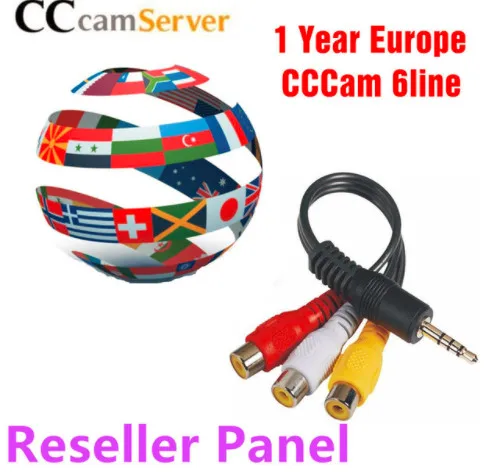 

CCcam Reseller Panel HD Cccams Cline for 1 year Europe Free Satellite Ccam Account FHD IKS 1Year TV Cable