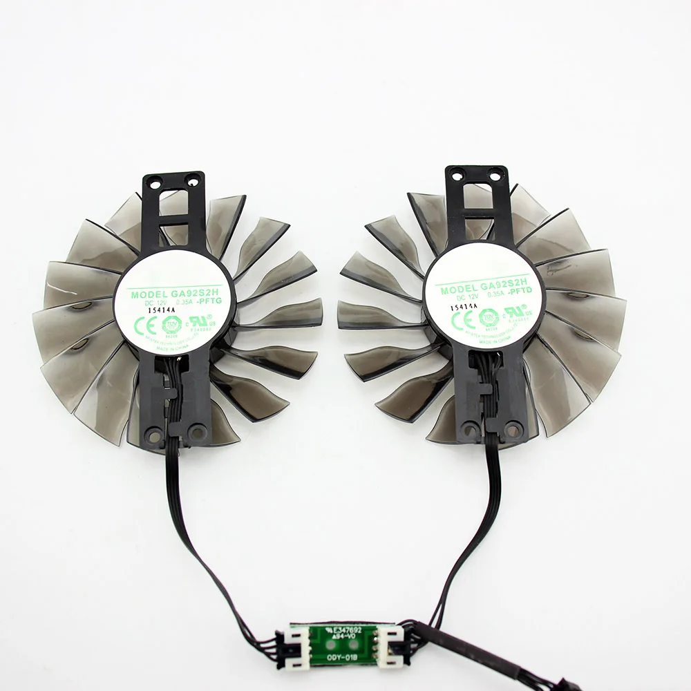 2PCS/lot 90mm GA92S2H GeForce GTX 1060 SuperJetStream GTX 960 Cooler Fan for Palit GeForce GTX960 GameRock GTX1060 Card 760 Fan