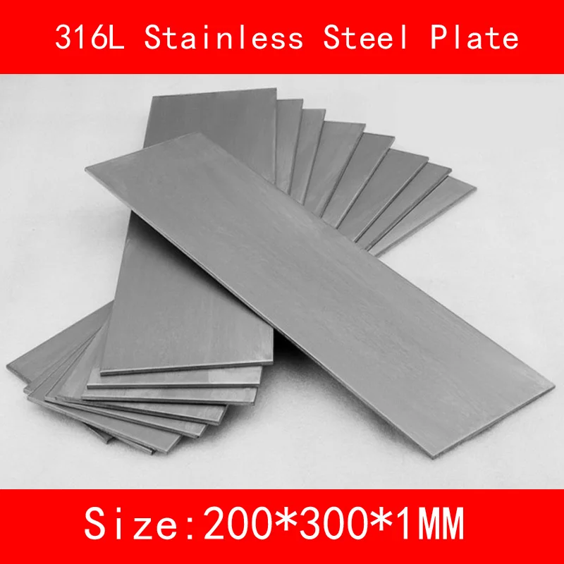 1pcs 316L Stainless Steel Plate Sheet 1mm x 200mm x 200mm