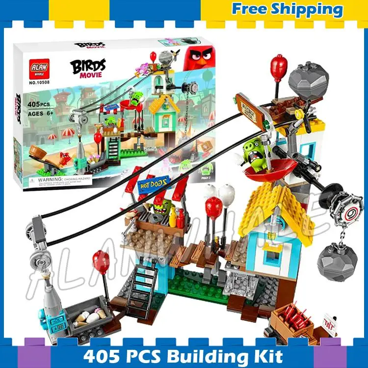 

405pcs The Birds Pig City Teardown 10508 Building Blocks Bricks Model Toys Games Movie Children Toys Sets Compatible With