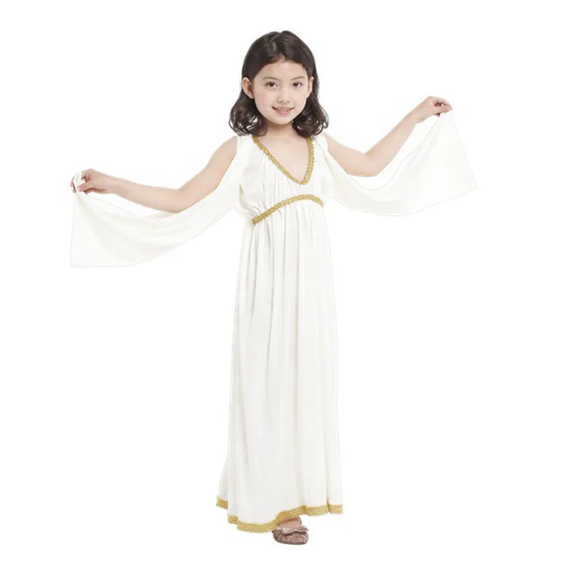 Детский карнавальный костюм греческой богини Афины в римском стиле для девочек; Fantasia Infantil; Вечерние платья на Хэллоуин