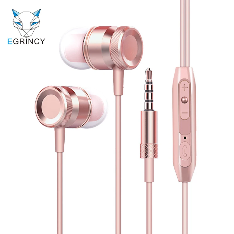 

EGRINCY Sport Super Bass Stereo Earphone 3.5mm Jack Headset Hands Free Earbud With Mic Music Earphone For All Phone Computer PC