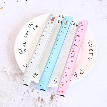 

1X Sweet Strawberry Straight Ruler Study Drawing Tool Student Stationery School Office Supply Promotion Gift