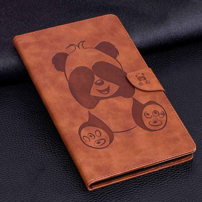 

for Amazon kindle Fire HD 10 2017/HD 10 2015 Case Tablet Cover Wallet Fold Stand Leather Flip Capa Funda Coque Cartoon Panda