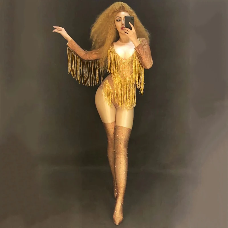 gold tassel jumpsuit