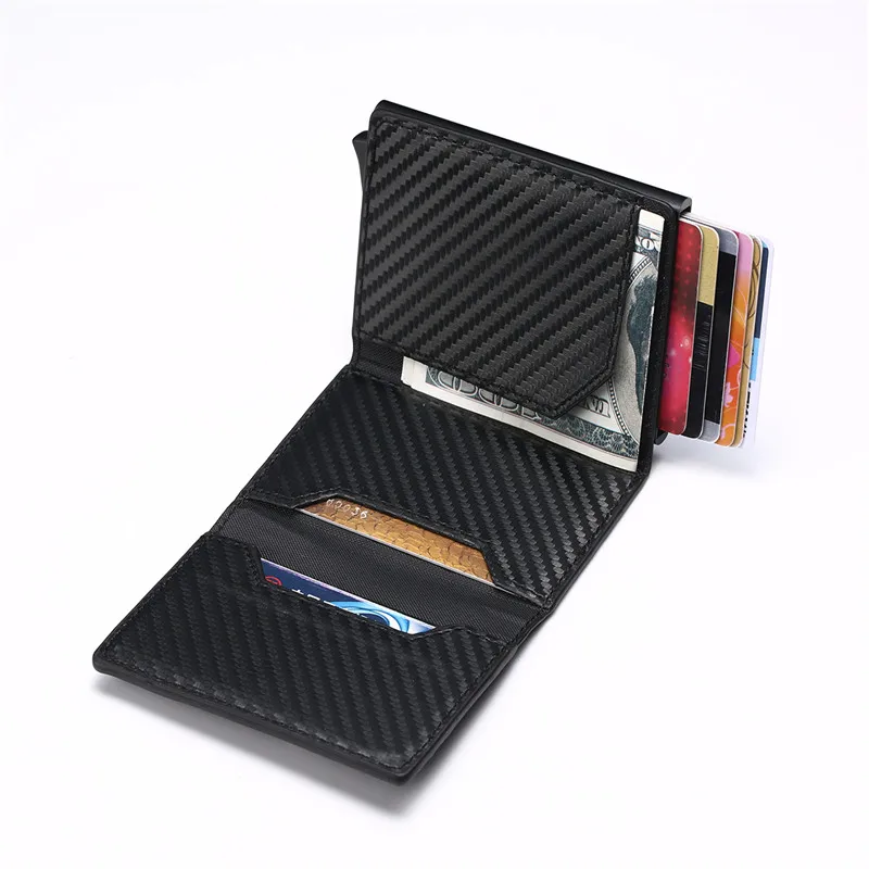 Умный кошелек BISIGORO Rfid тонкий металлический мужской с держателем для кредитных