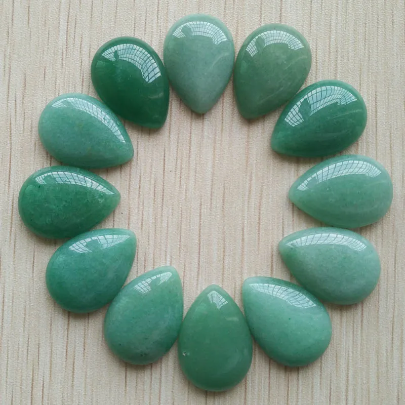 25x18mm 20pcs Natural Green Aventurine Oval Beads CAB CABOCHON Jewelry Making 