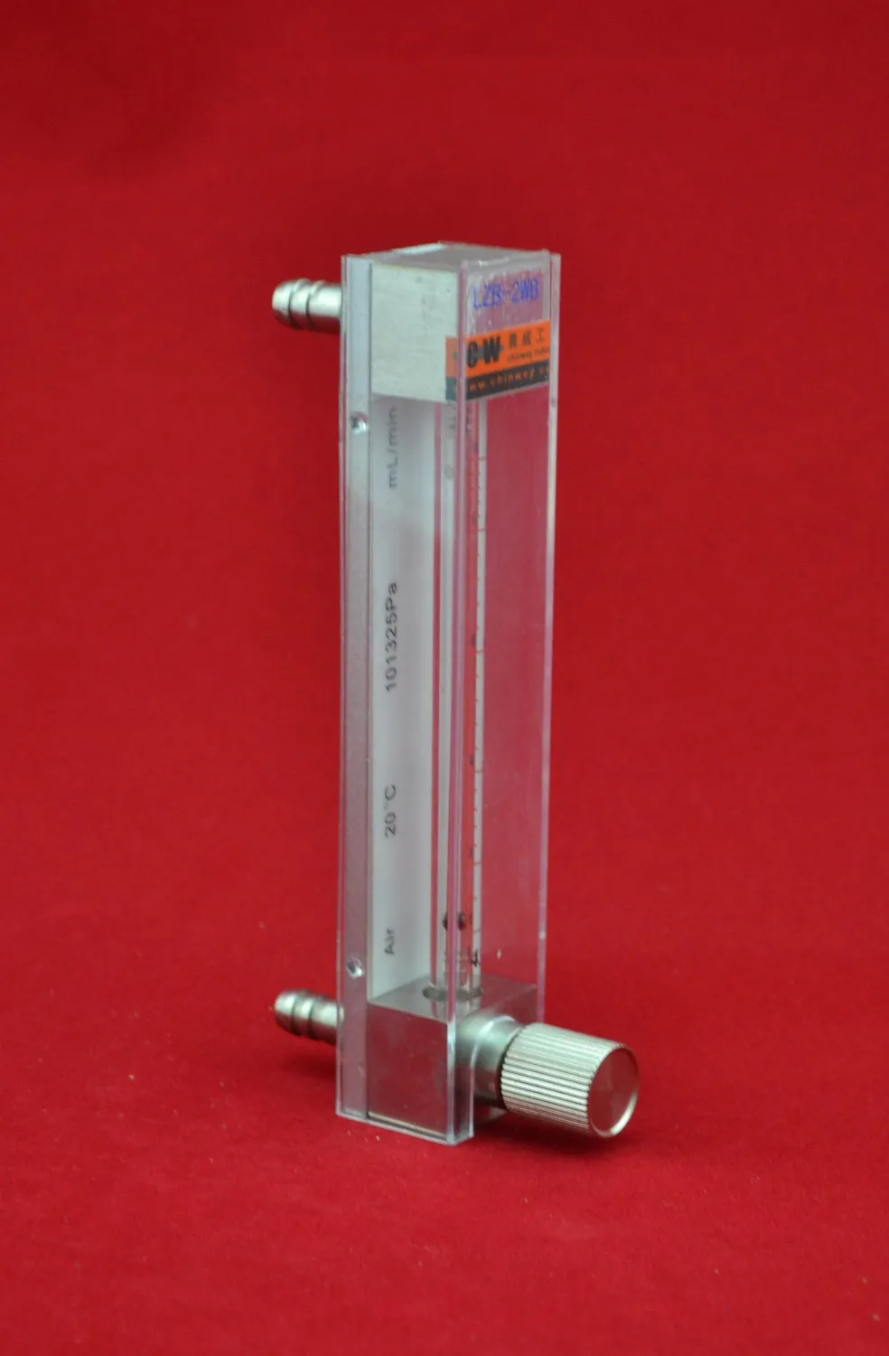 LZB -3, glass rotameter for gas/air flow meter with control valve. small measure range ,it  can adjust  flow