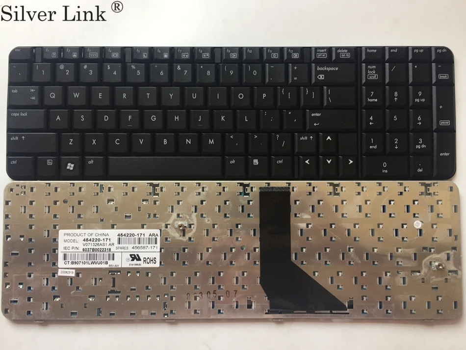 

US keyboard for for HP Compaq 6820 6820s black laptop Keyboard US layout